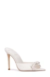 Black Suede Studio Brea Pointed Toe Sandal In White