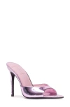 Black Suede Studio Brea Pointed Toe Sandal In Pink
