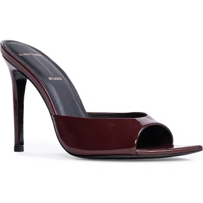 Black Suede Studio Brea Pointed Toe Sandal In Burgundy