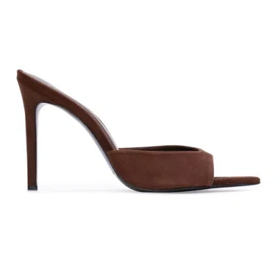 Black Suede Studio Brea Suede Mule In Brown
