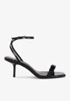 Black Suede Studio Brooks 65 Leather Sandals In Black