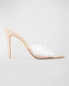 Black Suede Studio Bss X Caroline Bella Mules In Blush Leather/ Pvc