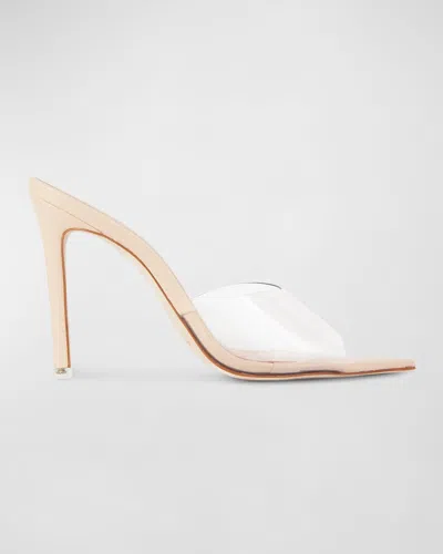 Black Suede Studio Bss X Caroline Bella Mules In Blush Leather/ Pvc