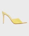 Black Suede Studio Bss X Caroline Bella Mules In Yellow Leather/ Pvc