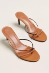 Black Suede Studio Carla 65 Cross-strap Kitten Heels In Brown