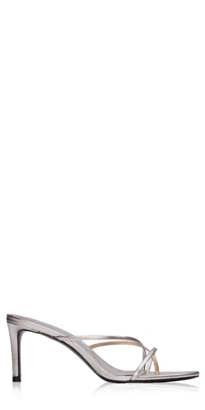 Black Suede Studio Carla 65 Mule Silver Gold In Multi