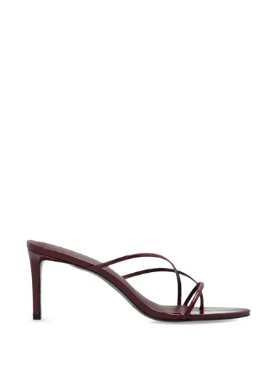 Black Suede Studio Carla Strappy Sandals In Burgundy