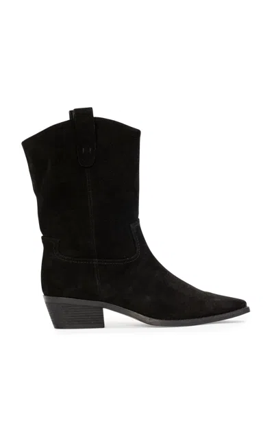 BLACK SUEDE STUDIO CASEY SUEDE BOOTS