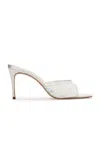 Black Suede Studio Celeste Lace Mules In White