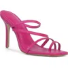 Black Suede Studio Cindy Stiletto Sandal In Fuchsia Fedora Leather