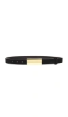 Black Suede Studio Women's City Suede Belt In Black & Gold