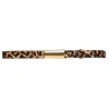 Black Suede Studio Women's City Leopard-print Pony Hair Belt In Leopard/gold