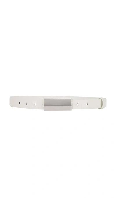 Black Suede Studio City Belt In Swan & Silver