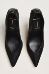 Black Suede Studio Clio 100 Mesh Pumps In Black