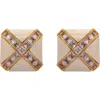 Black Suede Studio Cross Earring In Multi