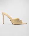 Black Suede Studio Bella Pointed Toe Slide Sandal In French Vanilla