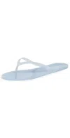 Black Suede Studio Crystal Jelly Flip Flops Baby Blue In Blue