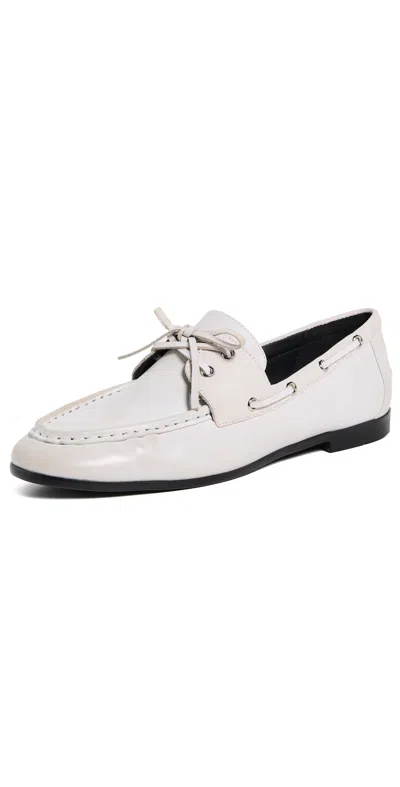 Black Suede Studio Davy Flats Coconut Leather