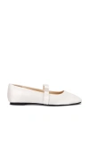 Black Suede Studio Dea Flat In White