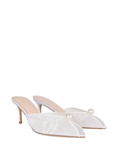 BLACK SUEDE STUDIO DEBBY MESH SANDALS