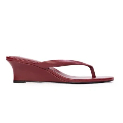 Black Suede Studio Easy 50 Leather Wedge In Red
