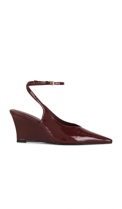 Black Suede Studio Eliana 70 Pump In Burgundy