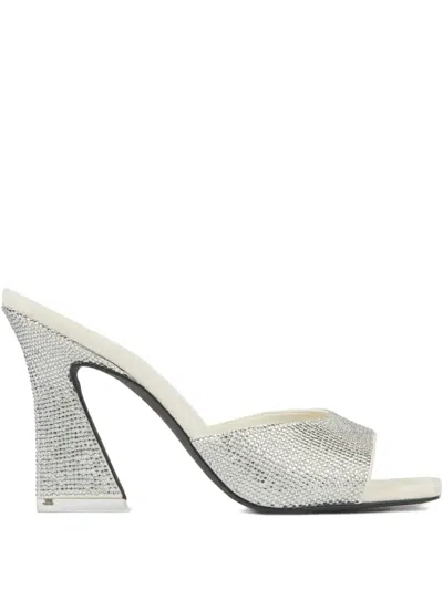 Black Suede Studio Embellished Heeled Sandals In Multi