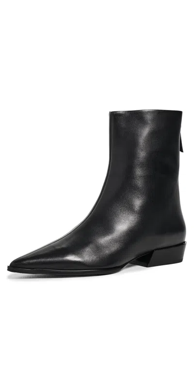 Black Suede Studio Esme 30 Booties Black Leather