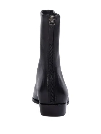 Black Suede Studio Esme Pointed-toe Ankle Boots In Black