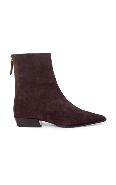 Black Suede Studio Esme Suede Boots In Brown