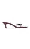 Black Suede Studio Fae Leather Sandals In Burgundy