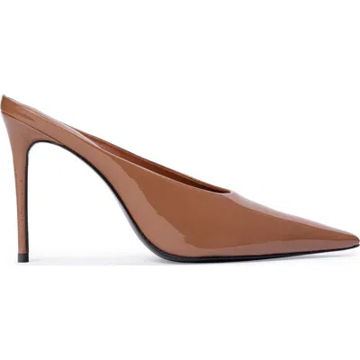 Black Suede Studio Fallon 100 Mule In Mousse Patent Leather
