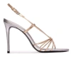 Black Suede Studio Fern 100 Metallic Sandal In Multi