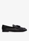 Black Suede Studio Finn Leather Loafers With Tassels