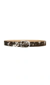 Black Suede Studio Frame Belt In Brown