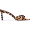 Black Suede Studio Freddie 65 Mule In Animal Print