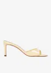 Black Suede Studio Freddie 65 Patent Leather Mules