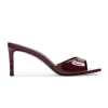 Black Suede Studio Freddie 65 Patent Mule In Burgundy