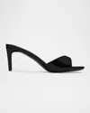 Black Suede Studio Freddie Slide Sandal In Black Patent