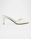 Black Suede Studio Freddie Slide Sandal In Coconut Nappa
