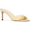 Black Suede Studio Freddie Metallic Stiletto Mule Sandals In Butter Patent