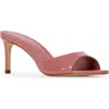 Black Suede Studio Freddie Slide Sandal In Rose Patent