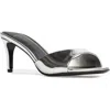 Black Suede Studio Freddie Slide Sandal In Silver Metallic