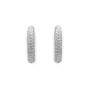 Black Suede Studio Fuse Earring In Silver