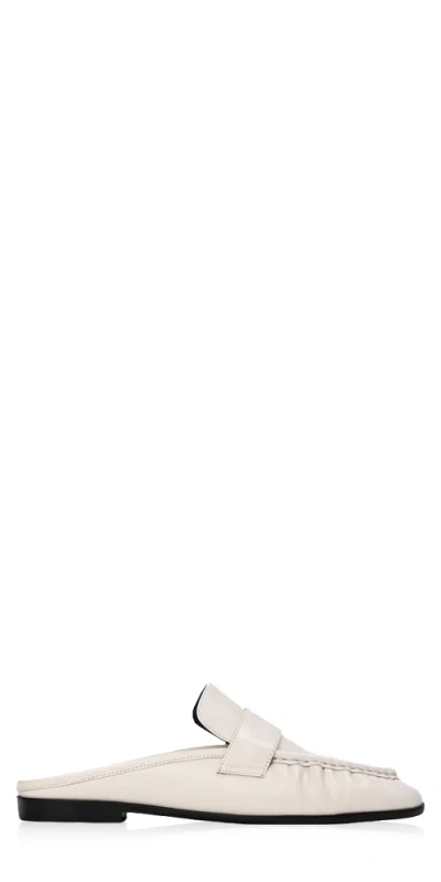 Black Suede Studio Gabby Loafer Mule Coconut In Neutral