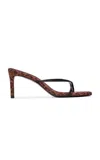 Black Suede Studio Gem Leather Sandals In Animal Print