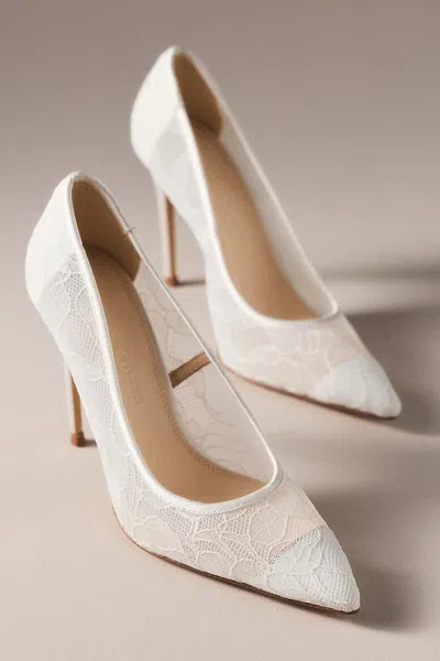 Black Suede Studio Gia Lace Pumps In Multi