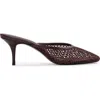Black Suede Studio Giuly 65 Mule In Brown