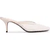 Black Suede Studio Giuly 65 Mule In White
