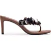 Black Suede Studio Glw 70 Sandal In Brown
